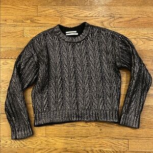 Metallic silver & black sweater
